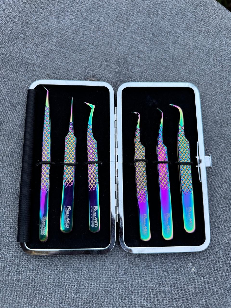 High Precision Lash Tweezers Set 6 Pack Stainless Steel Eyelash Extension Tweezr