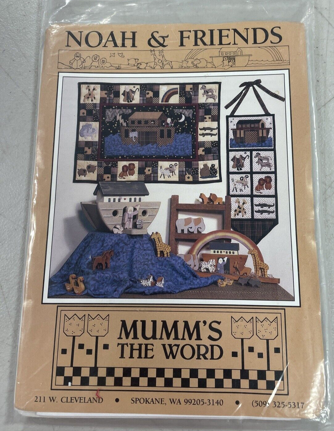 Mumm's The Word Noah & Friends Wall Hanging Applique Pattern  New