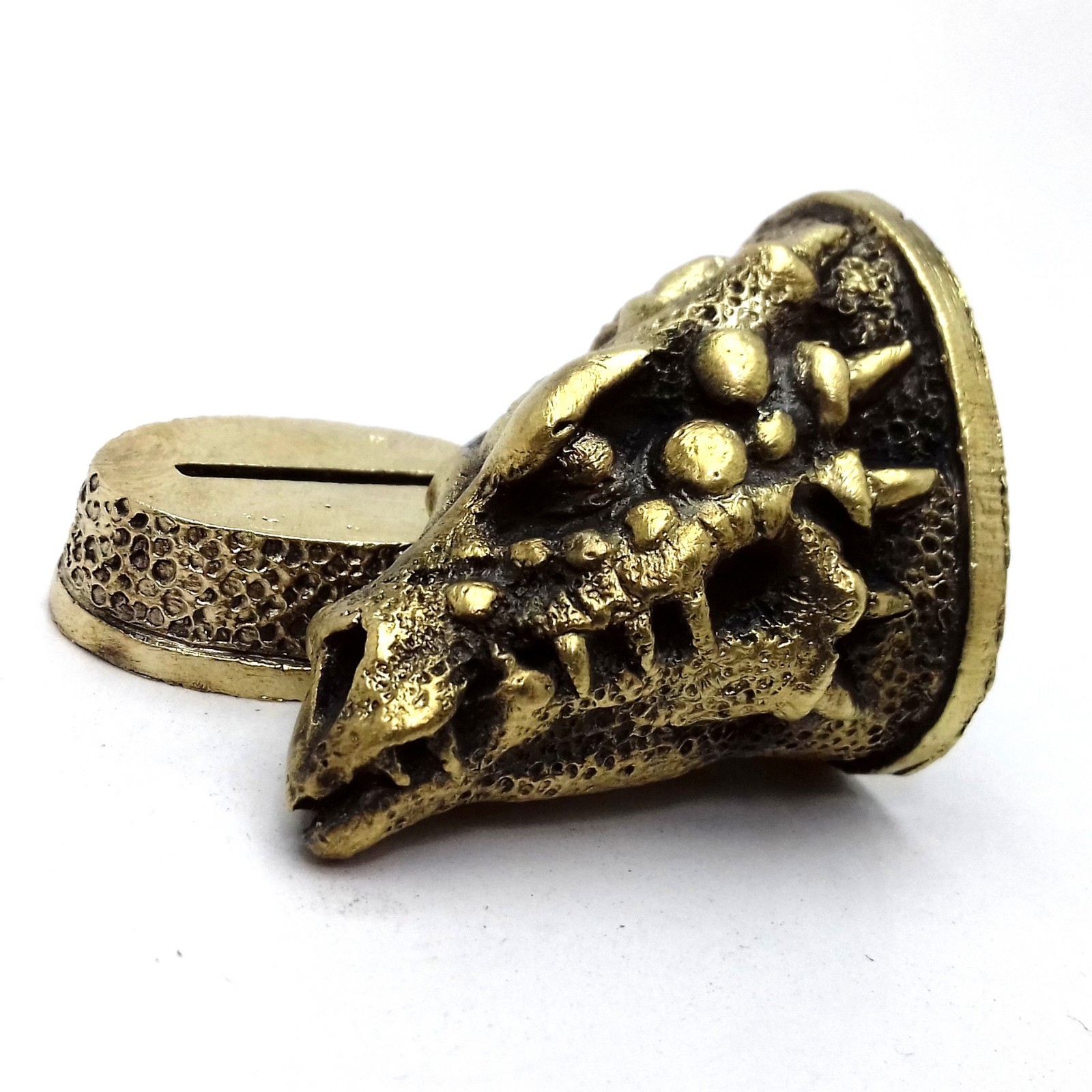 SET DRAGON SOLID BRONZE FINGER GUARD BOLSTER & POMMEL CUSTOM KNIFE MAKING