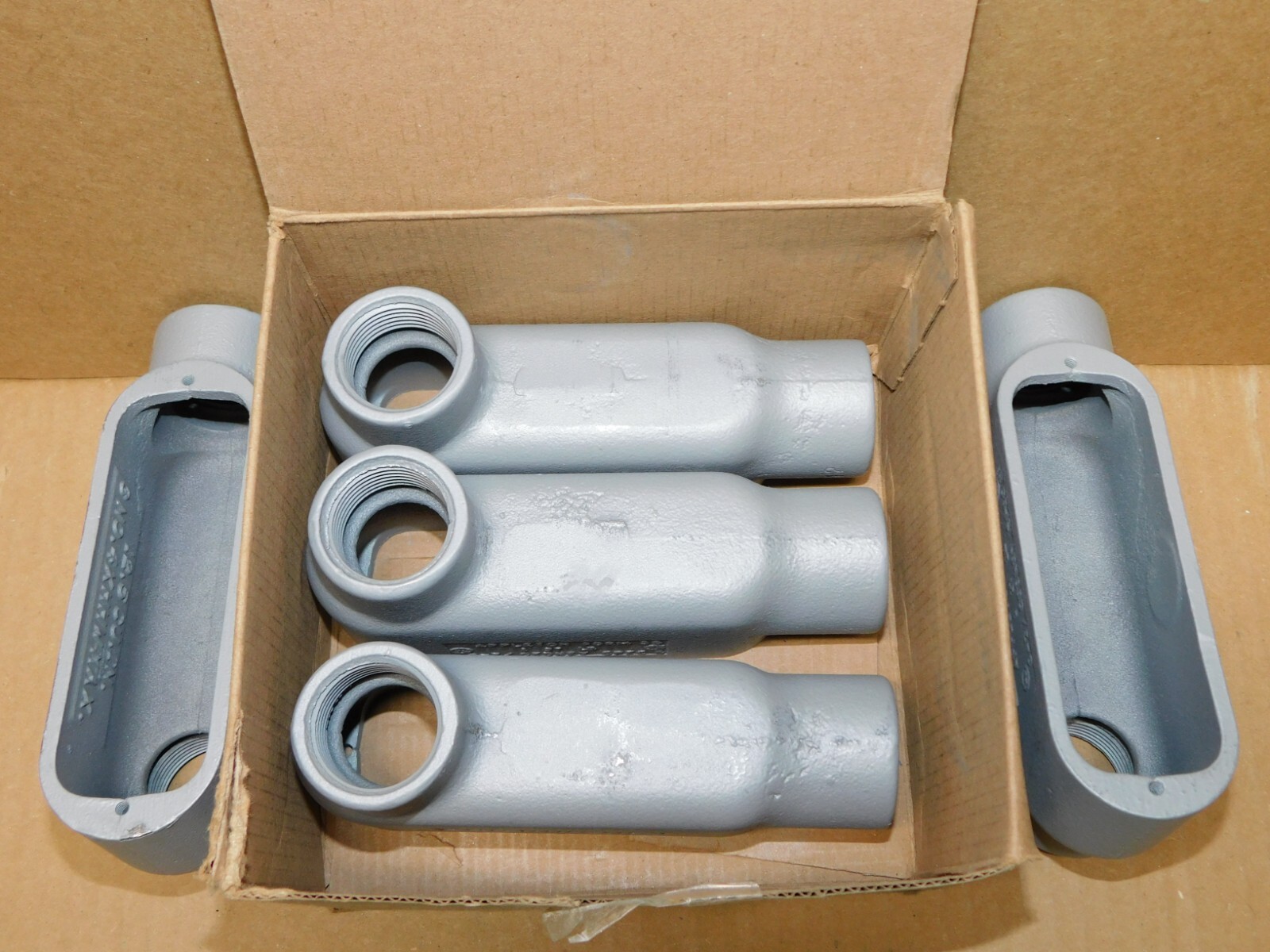 5 NEW Appleton LB-100M, 1", 12.5 Cu Inch, Malleable Iron, Form 35, Conduit Body