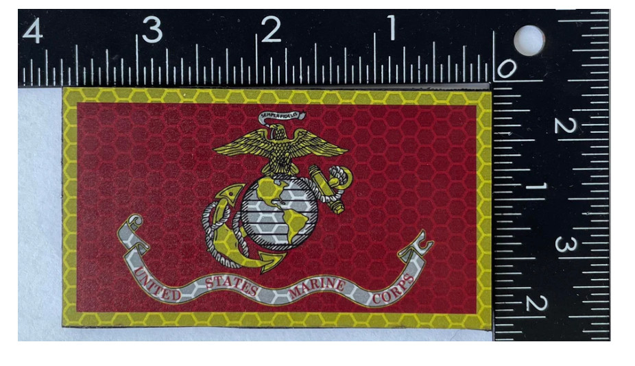 MARINE CORPS EGA FLAG REFLECTIVE PATCH HOOK & LOOP