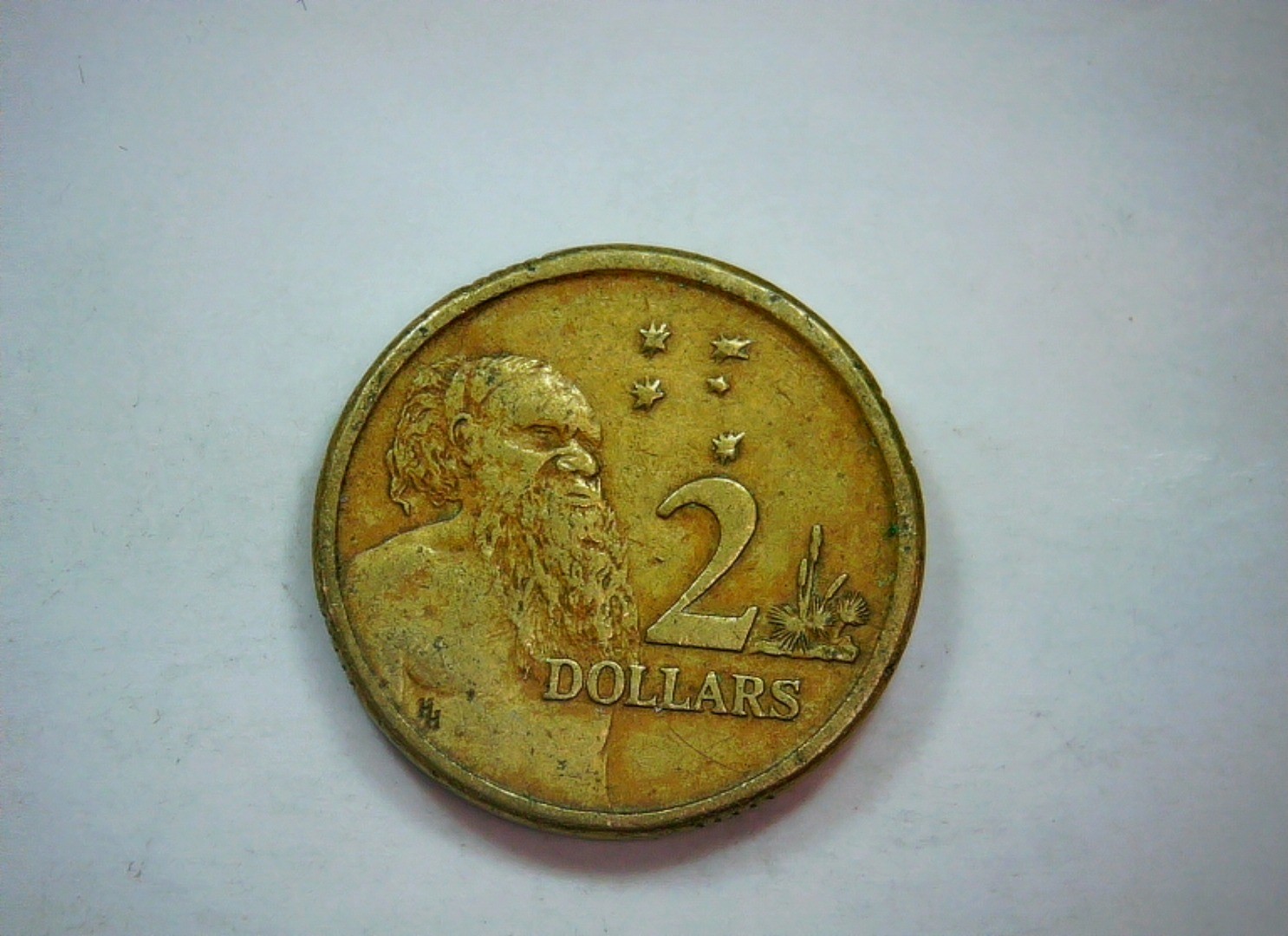 Australia 1988 2 Dollars Australian $2 (Aboriginal elder design) Coin