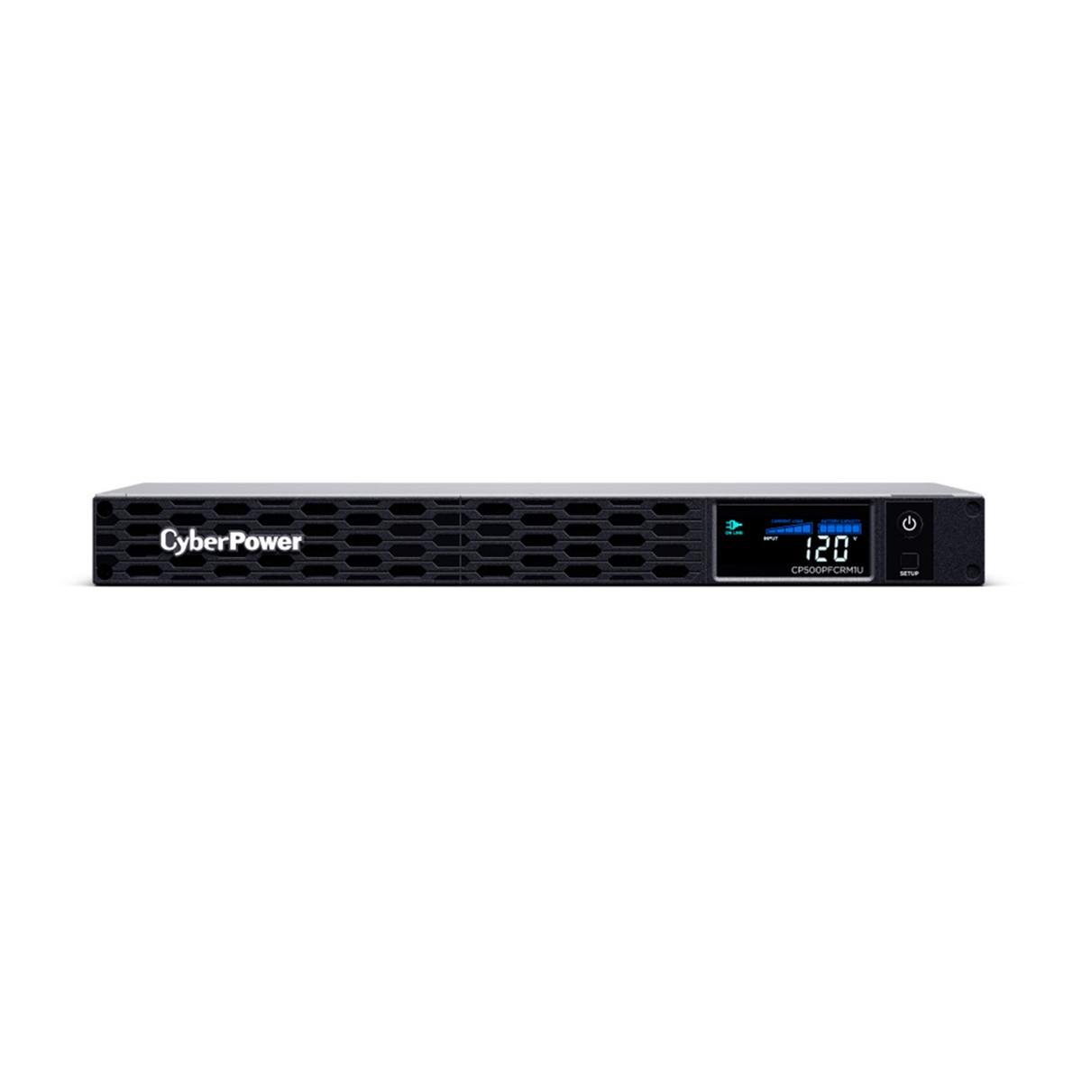 CyberPower CP500PFCRM1U 500VA/300W PFC Sinewave LCD Rackmount UPS System, Black
