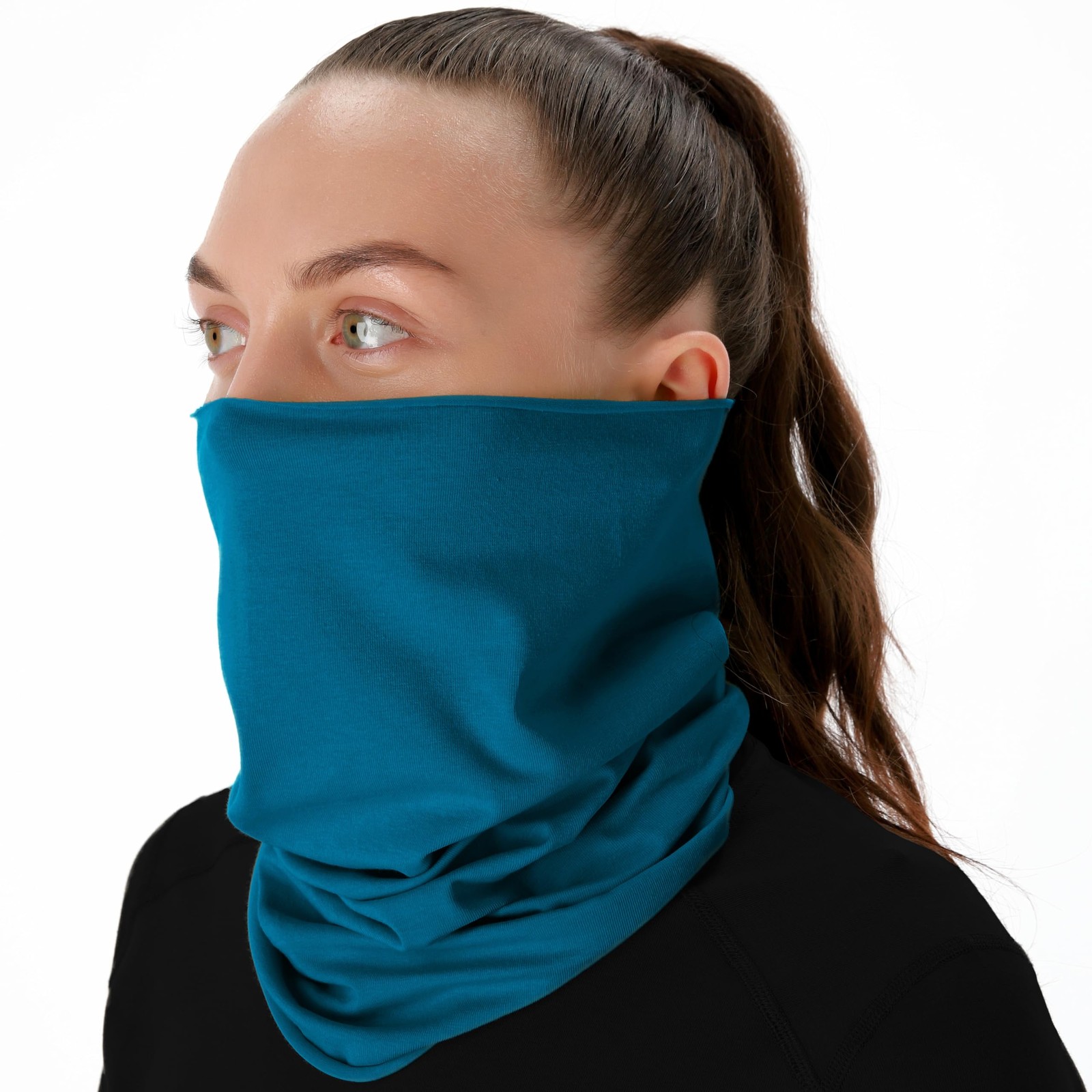 CheshKit Organic Cotton Neck Gaiter Face Mask Bandana for Medium, Blue Grass