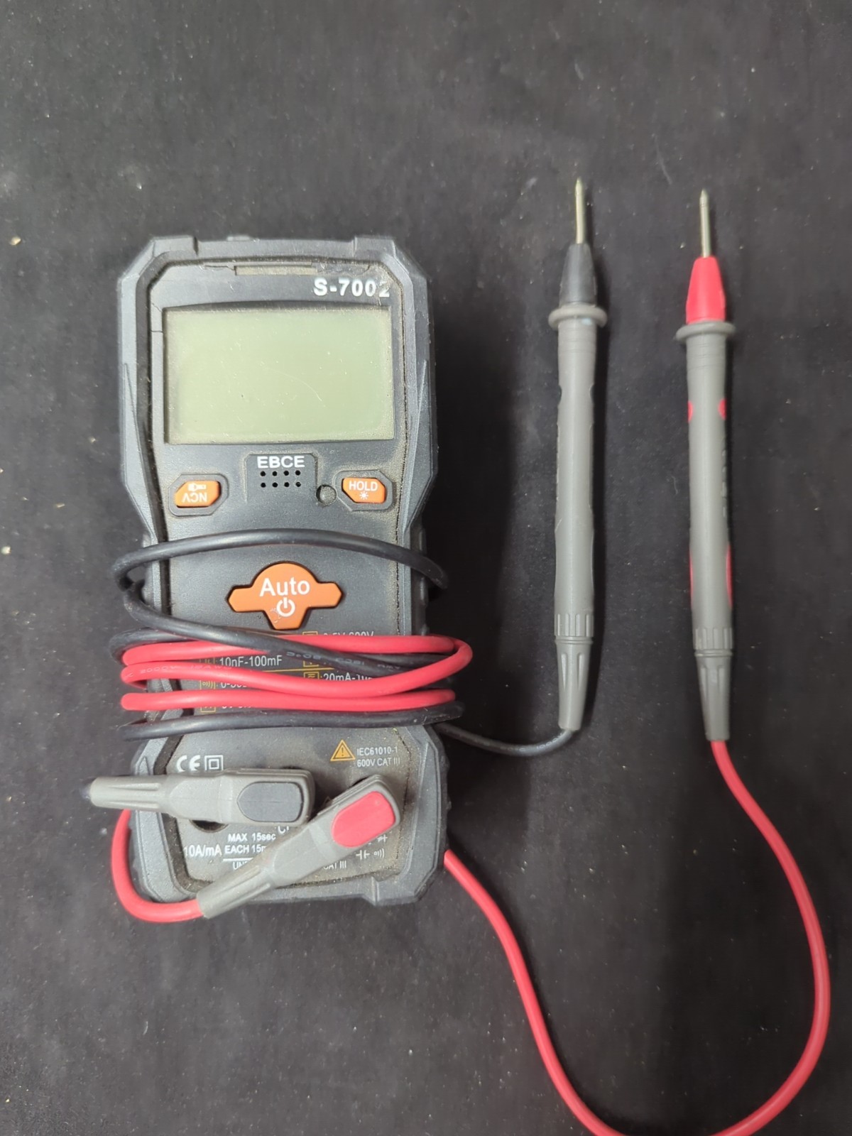 EBCE S-7002 Digital Multimeter, Electrical Tester, 6000 Counts 15B
