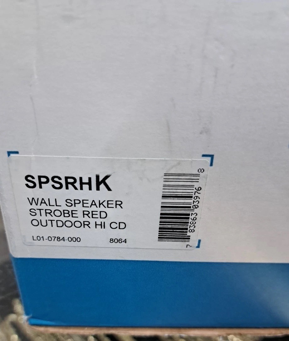 System Sensor SPSRHK. Weatherproof Horn Strobe (High Candela) - Red