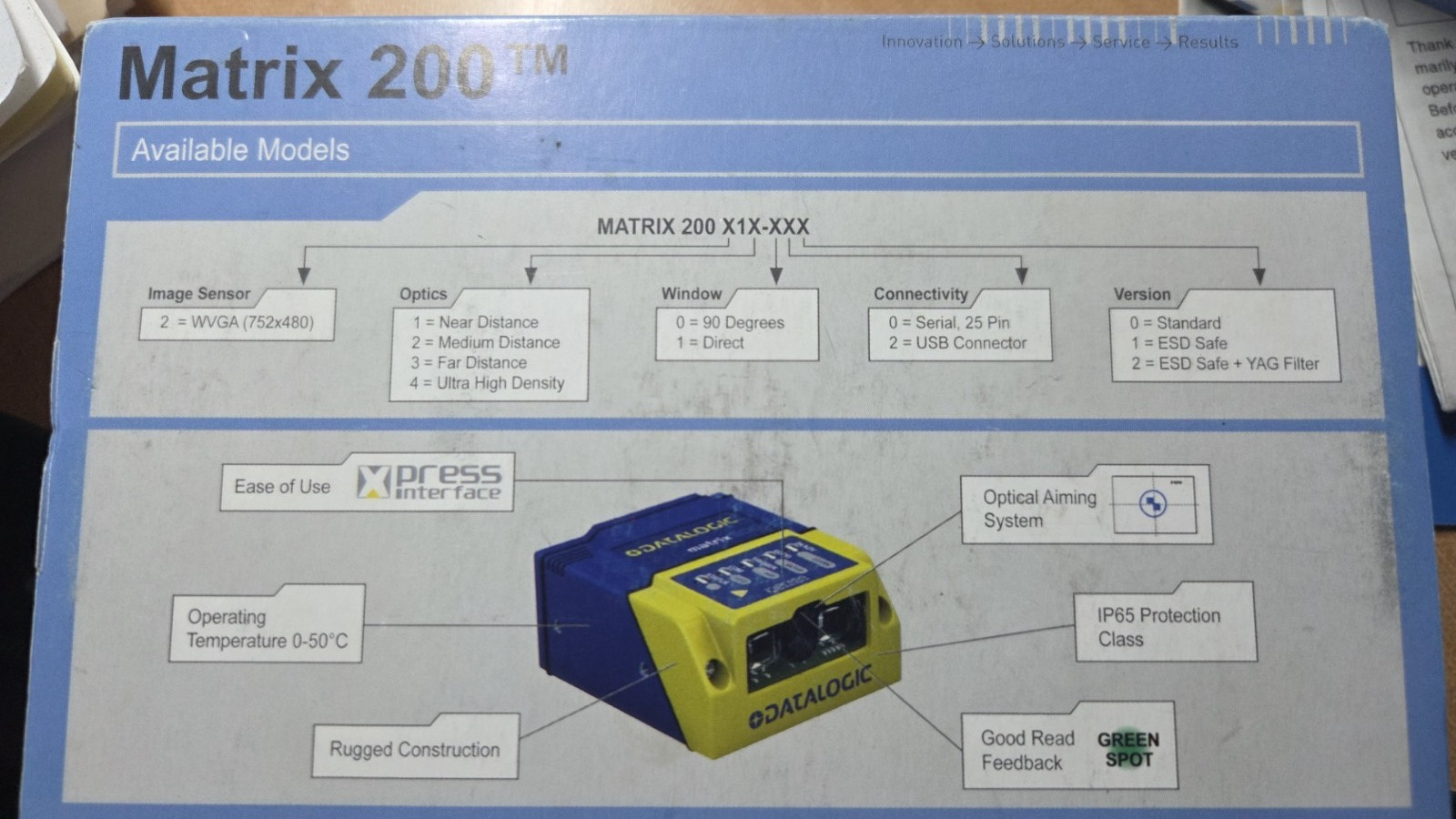 Datalogic Matrix 200 PN 200 211-020 2D Imager