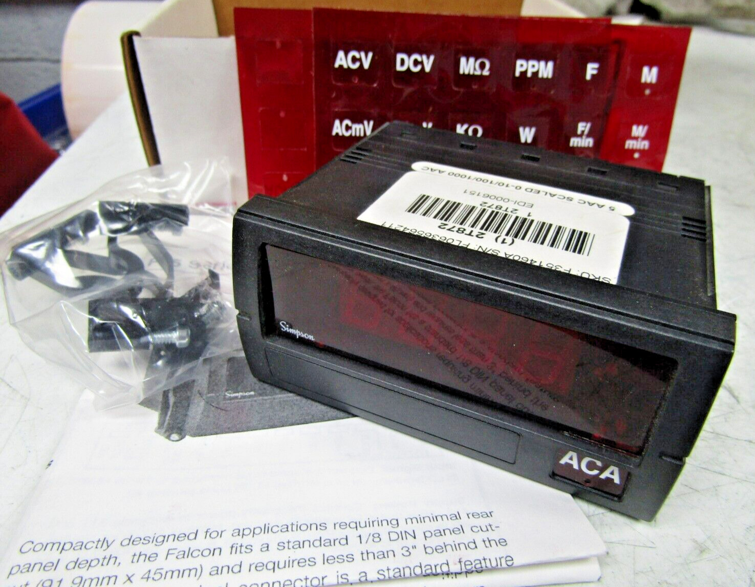 🔥 NEW SIMPSON 2T872 DIGITAL PANEL METER F351460A