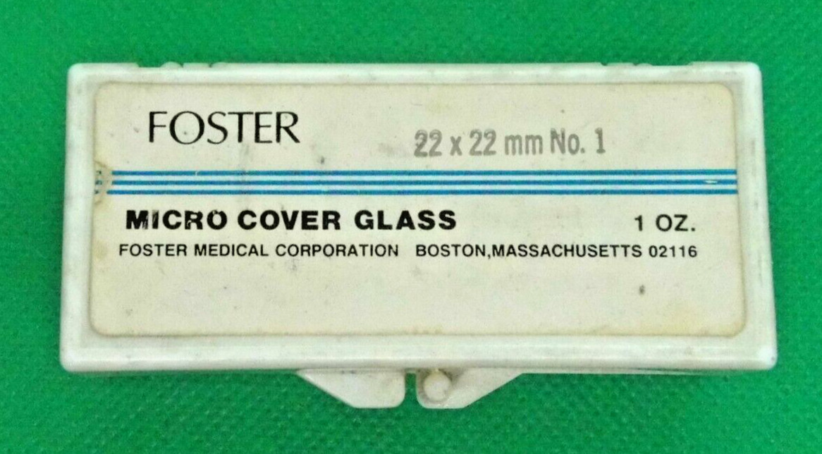 Foster Microscope Glass Cover Slide Coverslips, 22mm Square, pk 100 - More Below