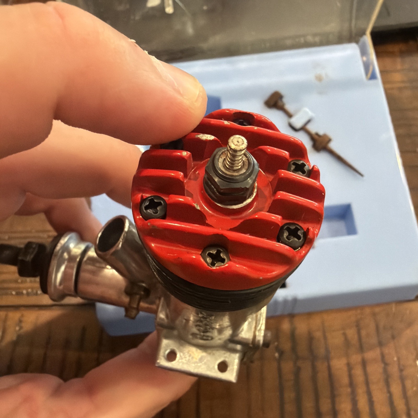 RC Model Airplane Engine McCoy 35 Red Head Glo Glow In Box