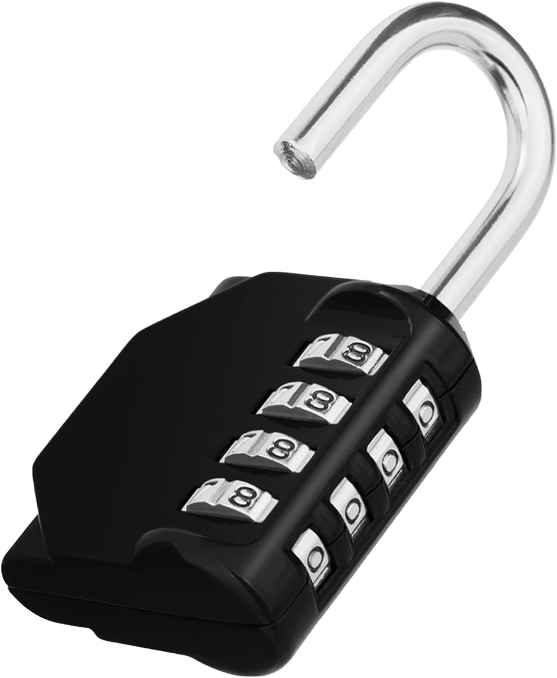 Sturdy Lock with 4-Digit Code - Weatherproof Black Padlock for Security Needs