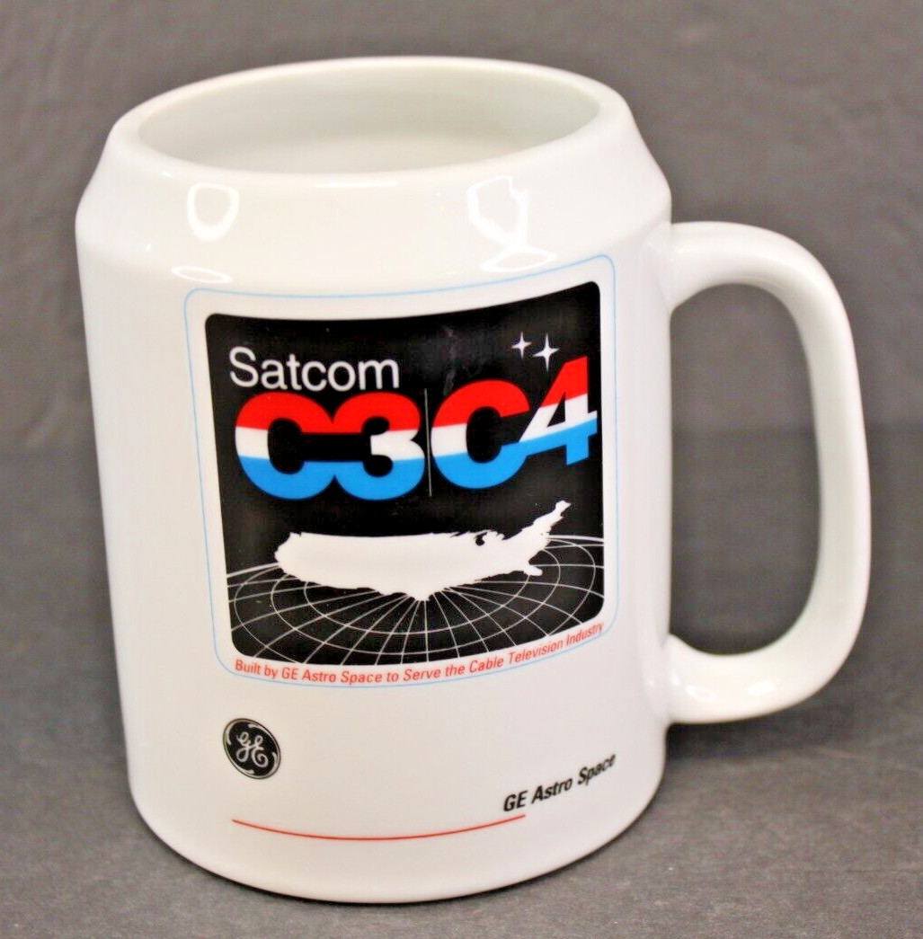 GE Astro Space Communications Satellite C3 C4 / C3C4 Cup Coffee Mug NICE