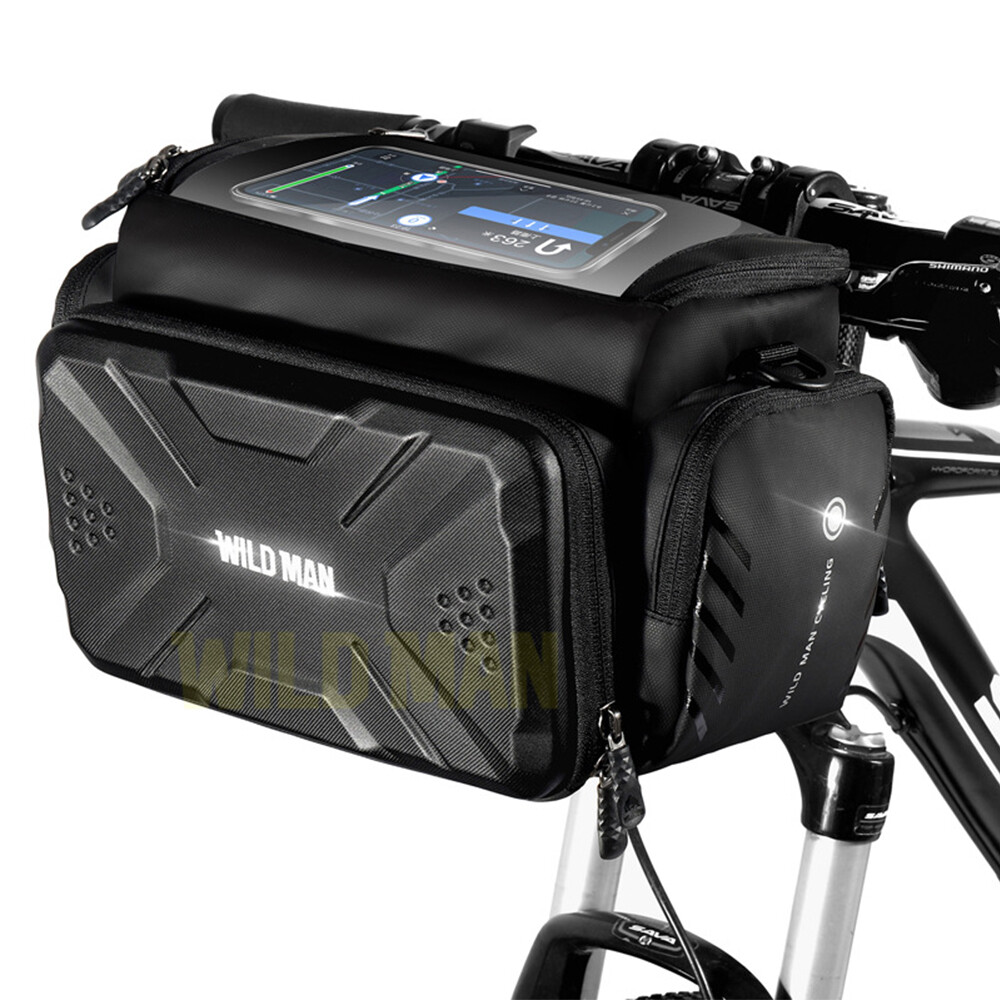 WILD MAN Bike Bicycle EVA Front Bag Phone Touch Screen Case Cover Large Capacity