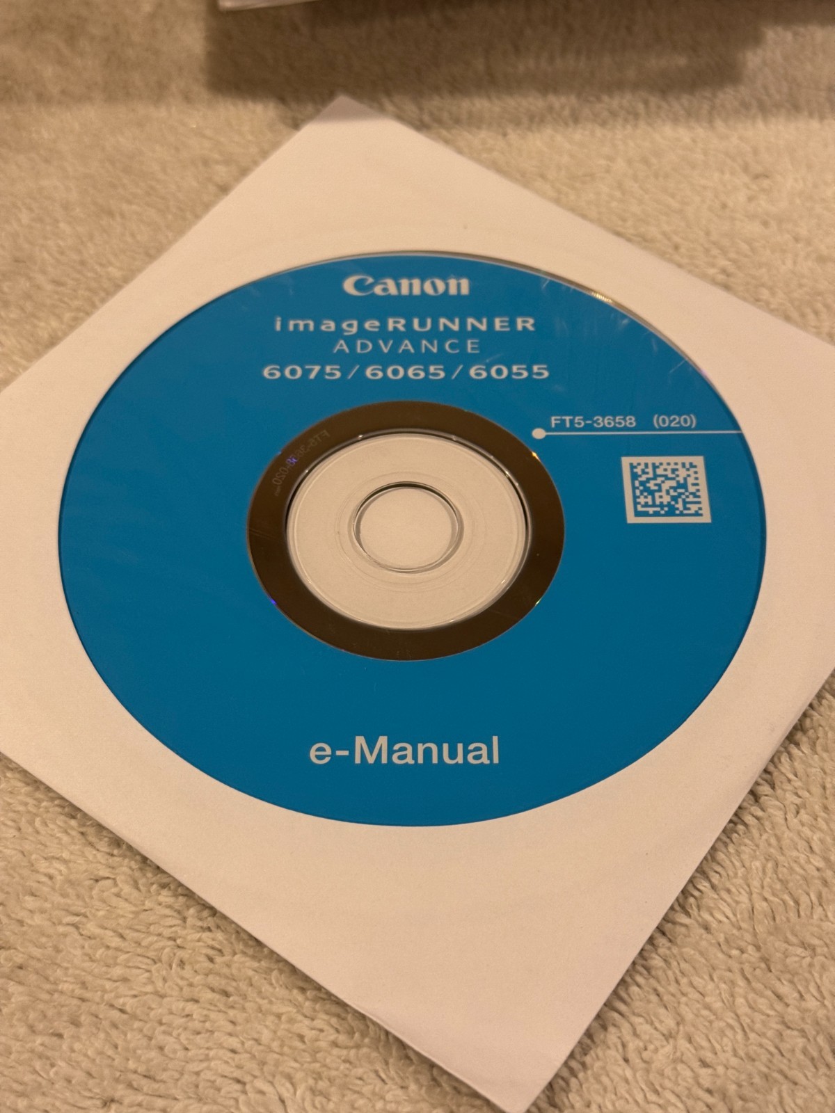Canon ImageRunner Advance e-Manual - FT5-3658 - CD ONLY VERY GOOD CONDITION!!