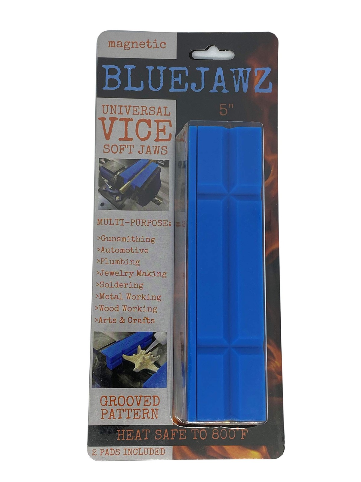 High Temperature Vise Soft Jaws (GROOVED) Multi-Purpose, Flexible, Part Forming