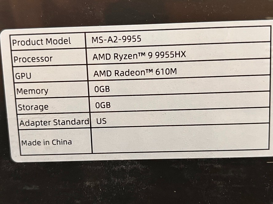 MINISFORUM MS-A2 Mini Workstation Ryzen 9 9955HX 5.4GHz (For Virtulization Lab)