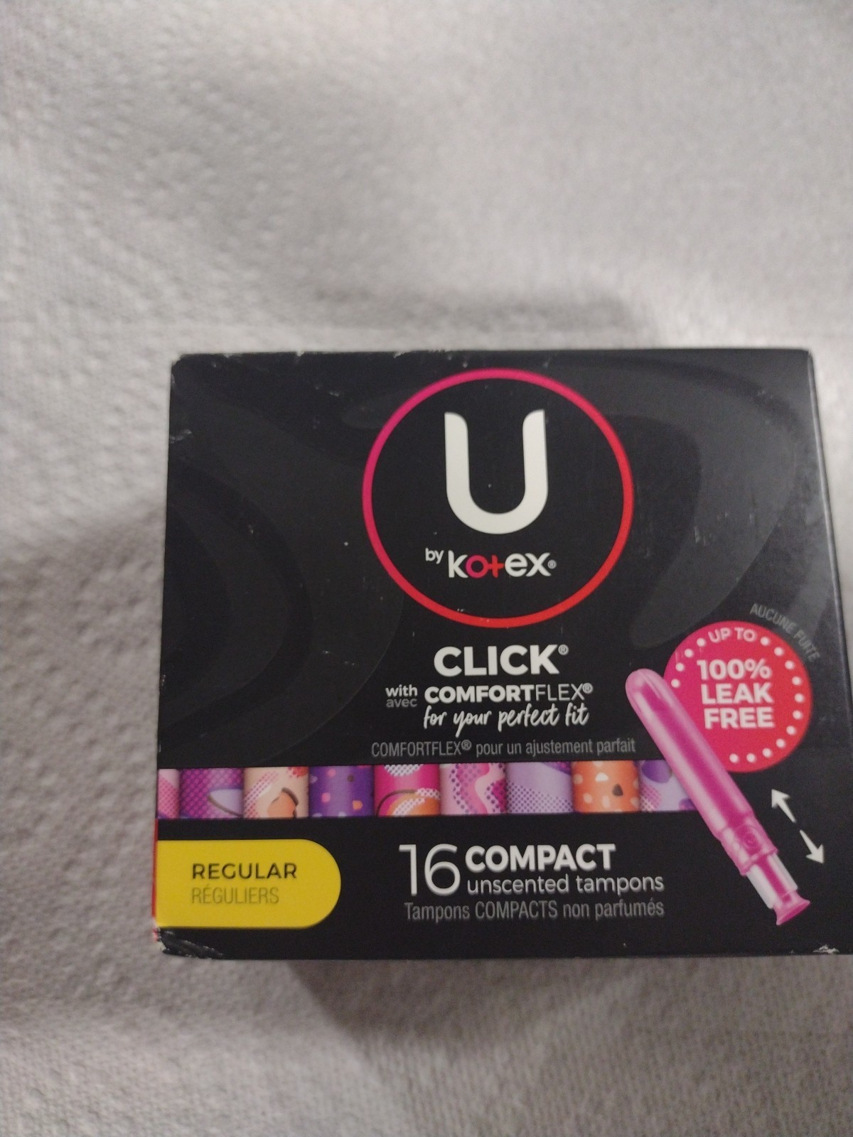 Tampons (2) U By Kotex Click Compact Tampons Regular Unscented 16 ct ea D9