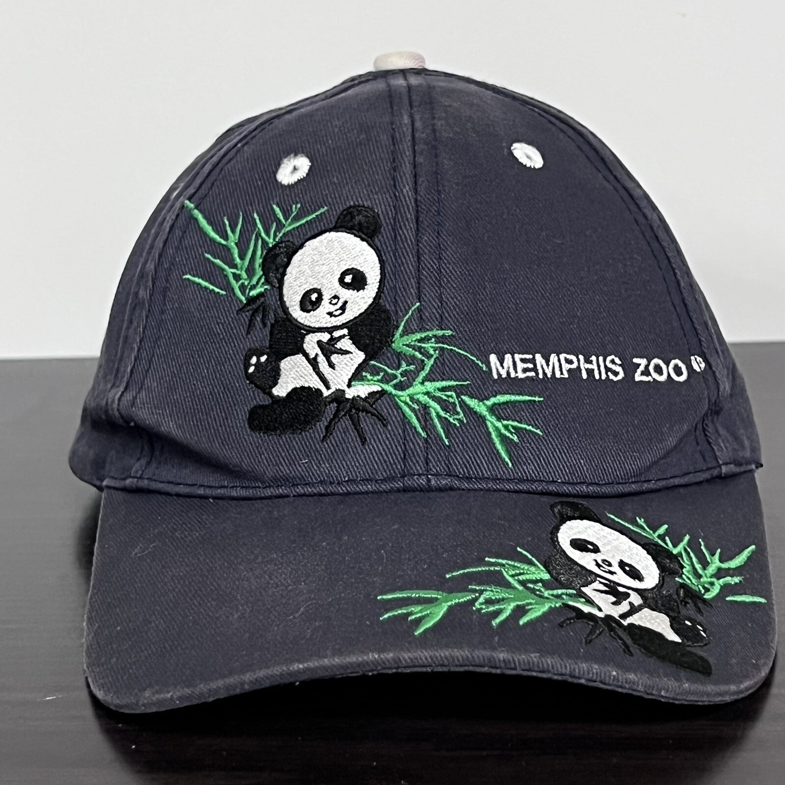 Memphis Zoo Hat Cap KIDS Adjustable Navy Blue Panda Child Boys Girls