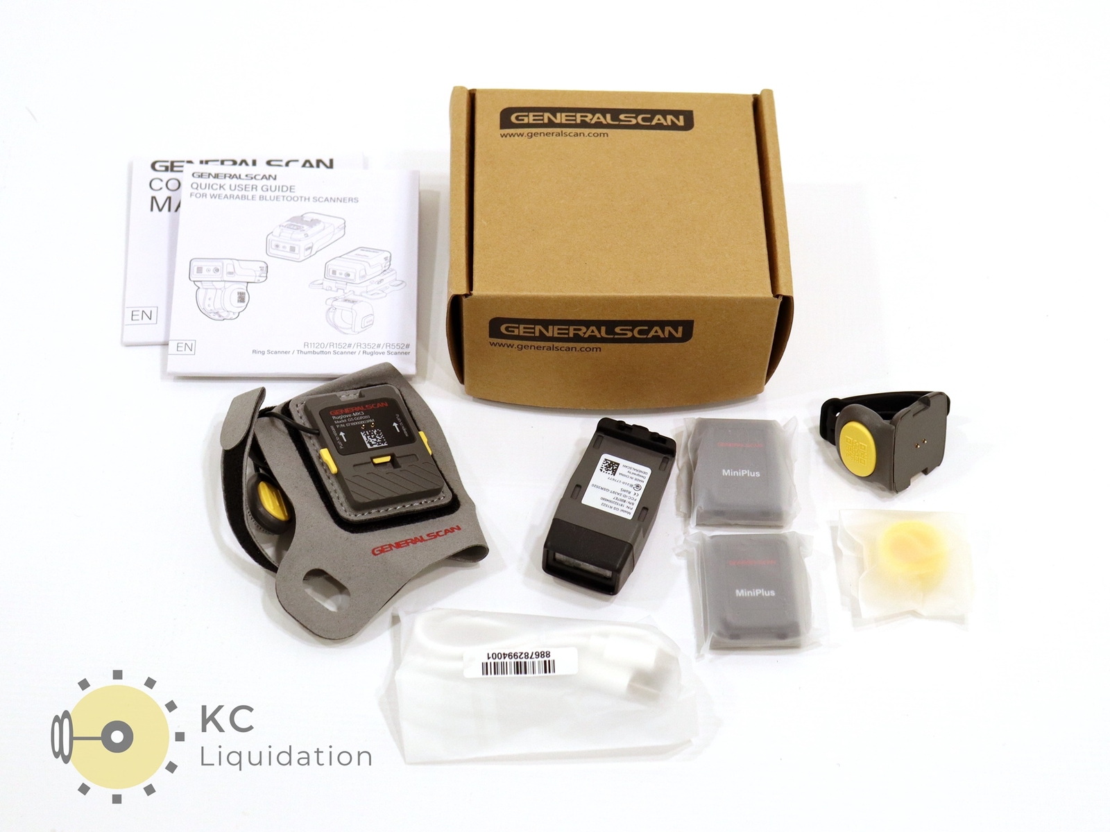 General Scan GS R1522 Bluetooth Wearable 2D Ring Barcode Scanner (R1522-R06)