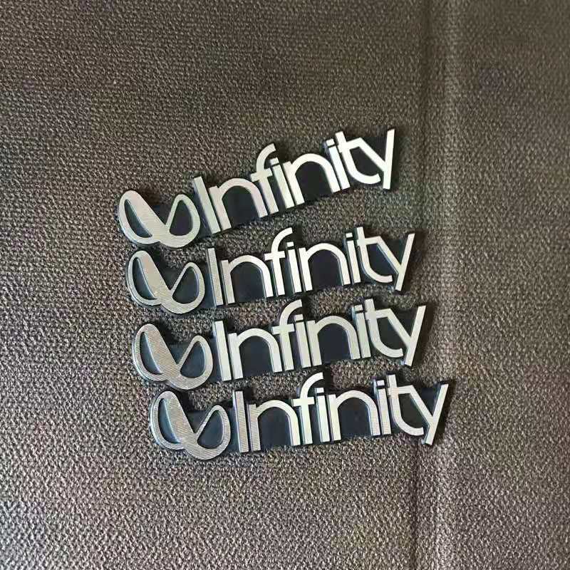 4pcs Replacement Infinity Badge Emblem Logo Aluminun Car Speaker Aftermarket