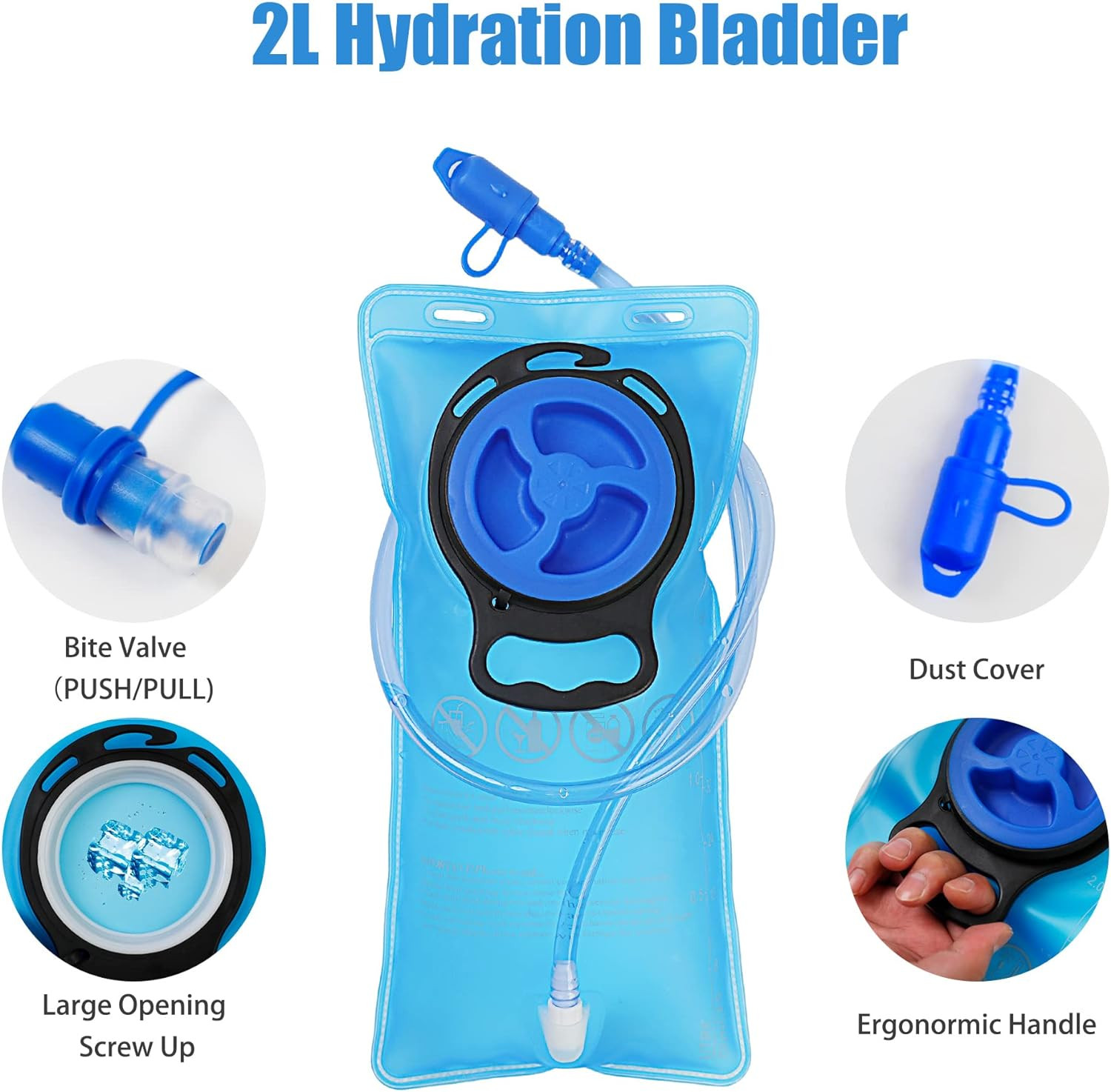 Reflective Hydration Backpack, Hydration Pack - Water Backpack with 2L Hydration