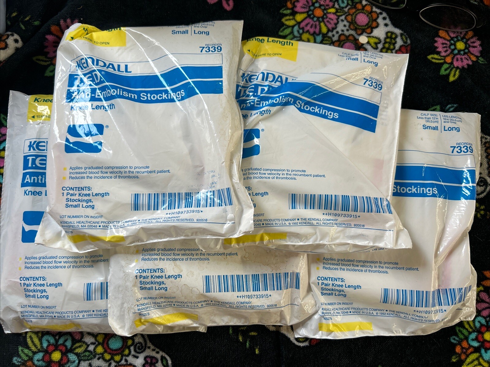 12 Pairs NIP KENDALL KNEE Length Anti-Embolism Stockings Small Long  7339