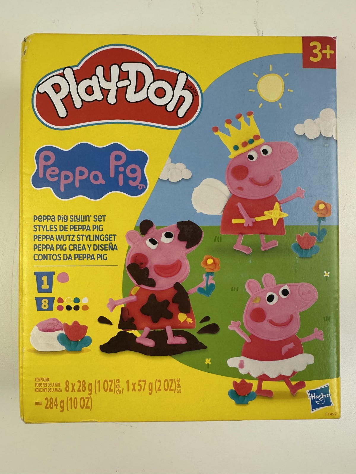Hasbro Play-Doh Peppa Pig Stylin' Playset with 9 Cans and Tools For Ages 3+