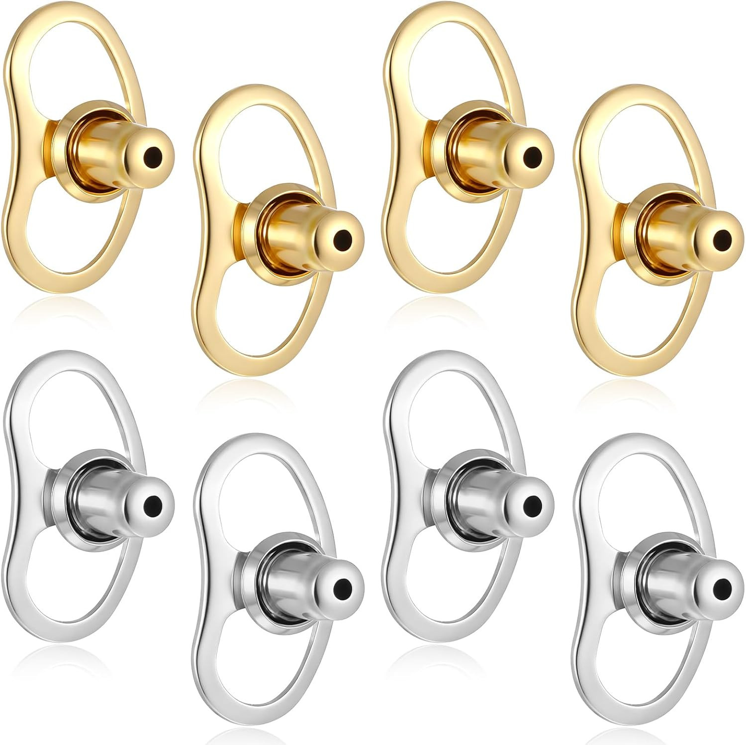 Earring Lifters for Droopy Ears - 8PCS Anti-Slip Large Earring Backs