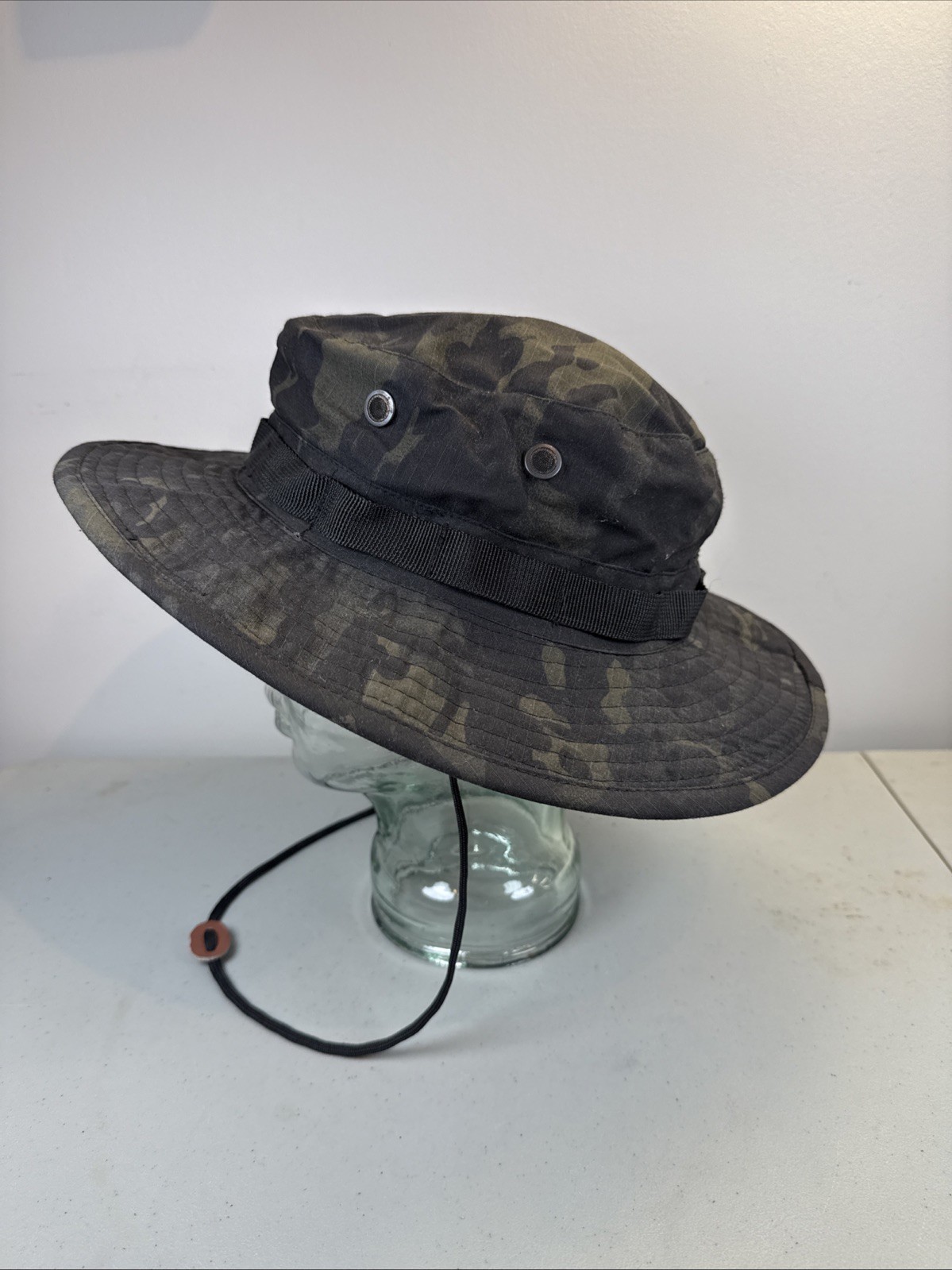 US Military Black Boonie Navy Army Hat Sun Hot Weather Mil-Spec Type II Sz 7 1/2