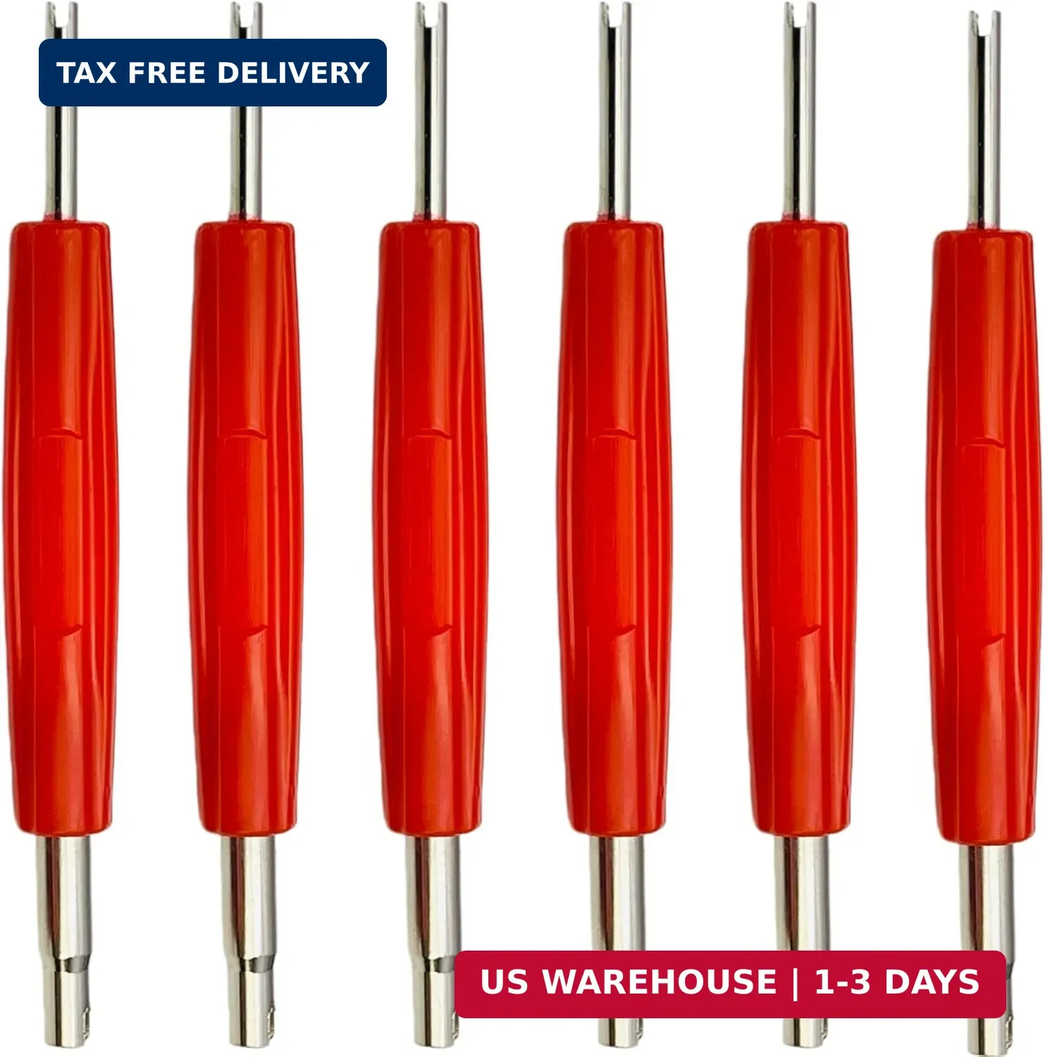 6Pcs R134A R12 A/C HVAC Valve Core Removal Tool Set，Dual Heads Valve Core Remove