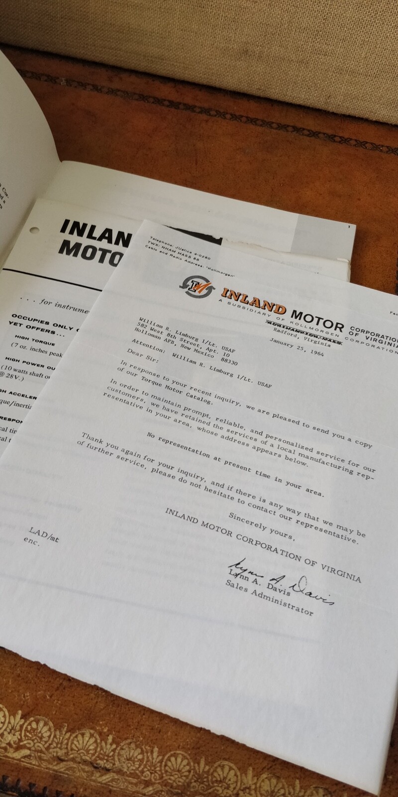 1964 ~ Inland Motor Corp ~ Torque Motors Catalog ~ Technical Data