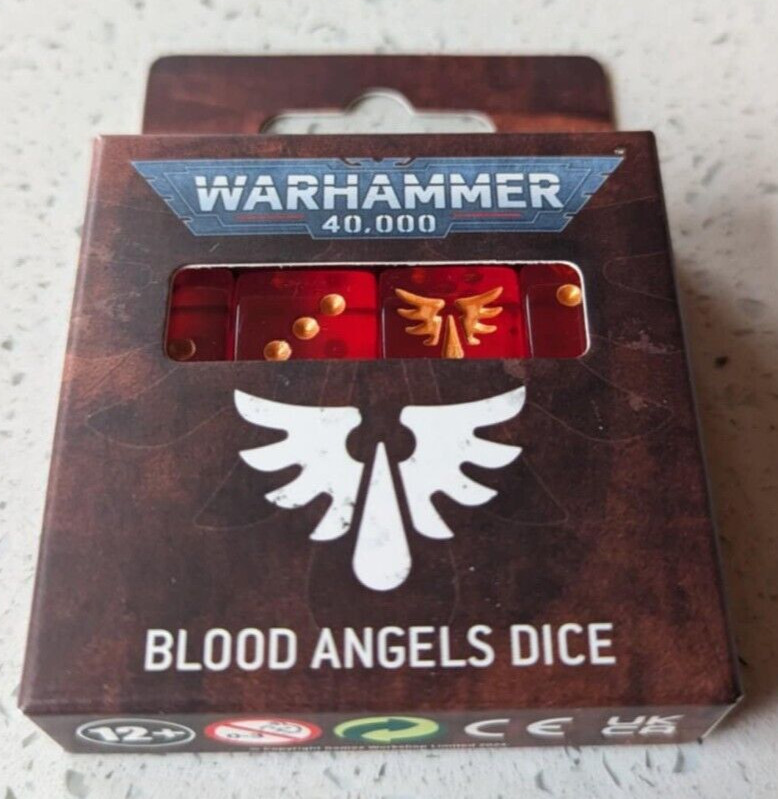 Games Workshop Warhammer 40k Blood Angels Dice Warhammer 40k BNIB New 16 x D6