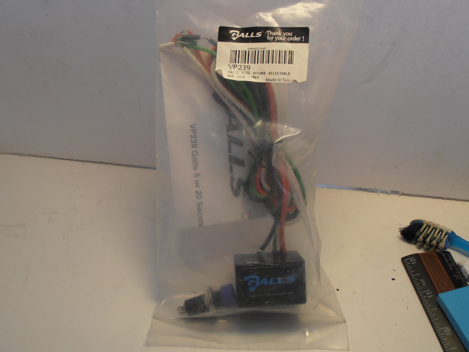 Galls Selectable 8 or 20 Second Gunlock Timer VP239 With Push Button Switch NOB