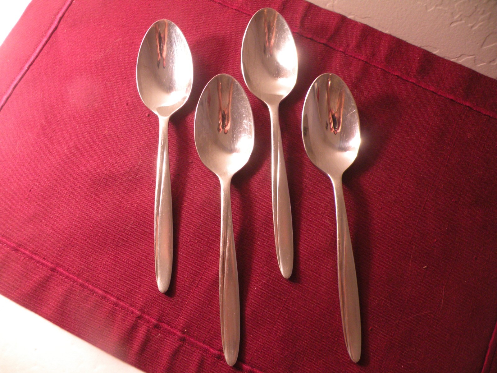 4 JA Henckels HEN76 Stainless Place Oval Soup Spoon 18/10 Frosted 7 3/8" B