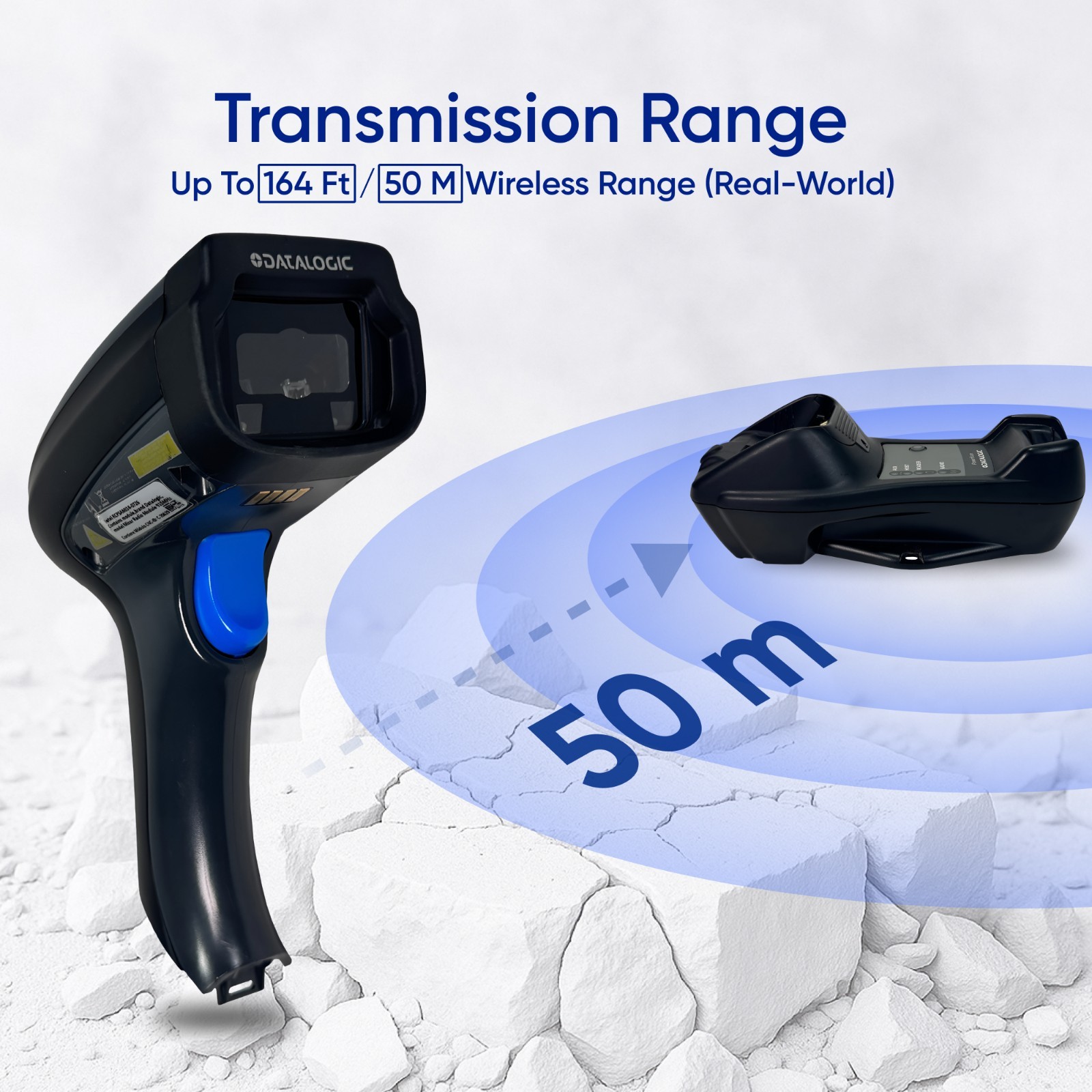 Barcode Scanner w/BC8030 910 Mhz Base - Similar to Datalogic POWERSCAN M8300🔥