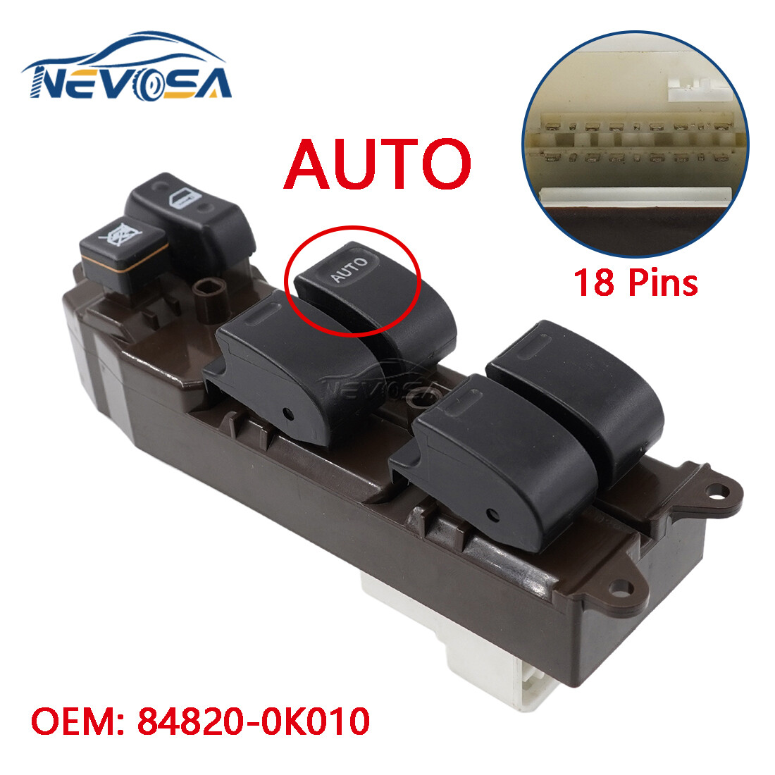 Front Right Master Power Window Switch For Toyota Hilux 2004-2012 84820-0K010