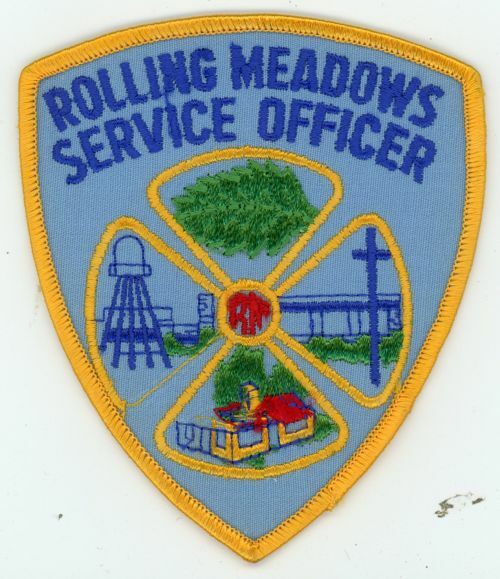 ILLINOIS IL ROLLING MEADOWS POLICE SERVICE OFFICER NICE SHOULDER PATCH SHERIFF