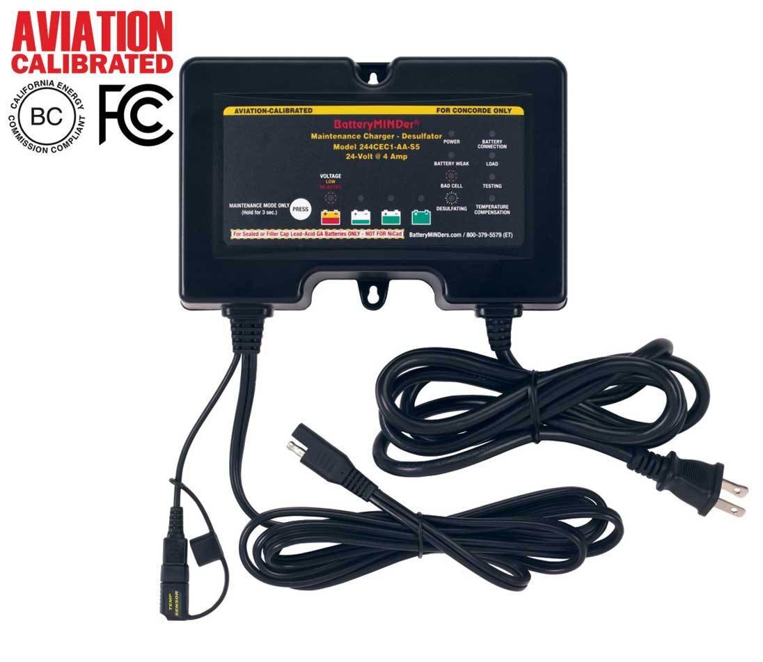 BatteryMINDer 24 Volt, 4 Amp Battery Charger for Concorde Aircraft