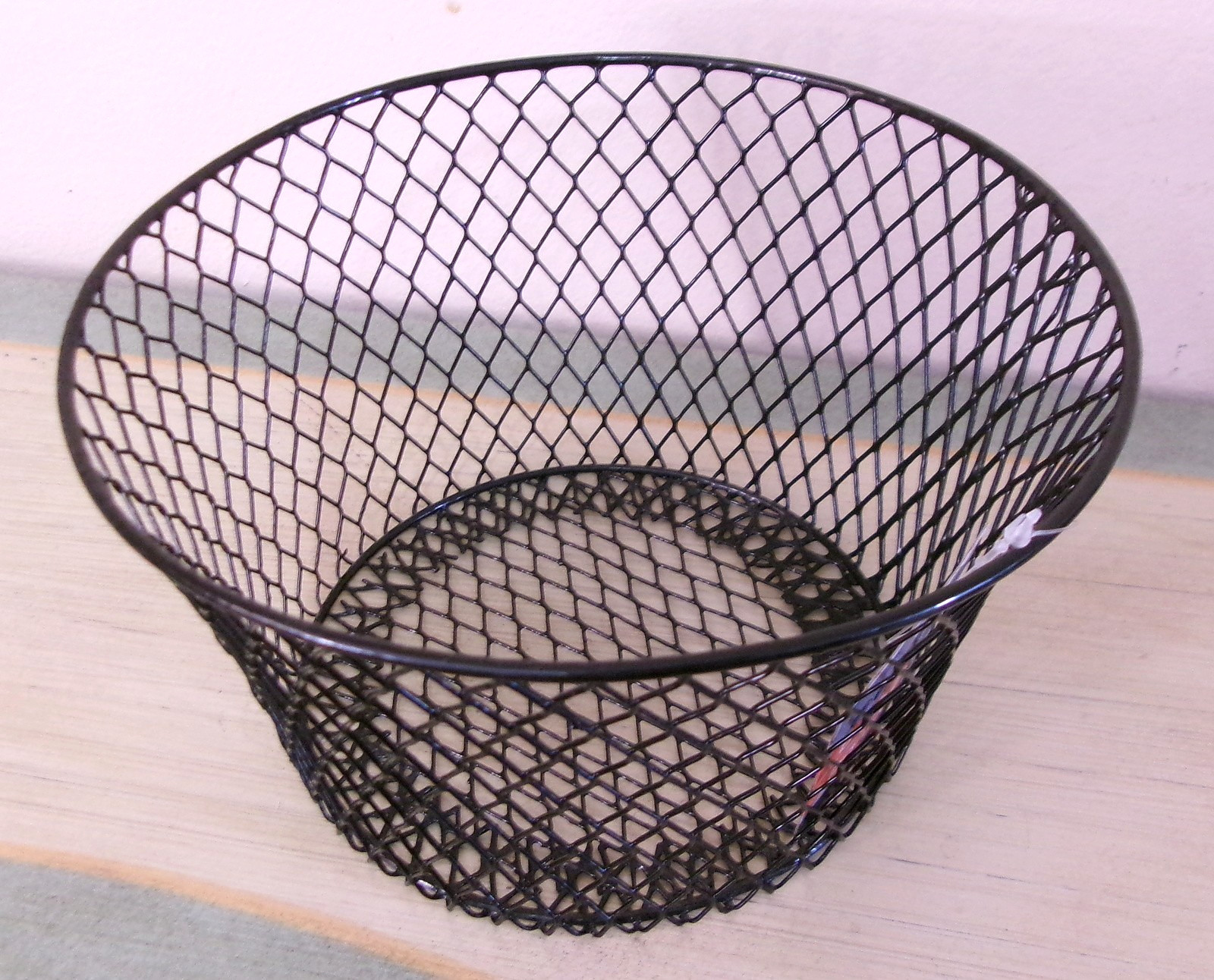 Basket Wire Black Holder Organizer Round 2 PIECE NEW
