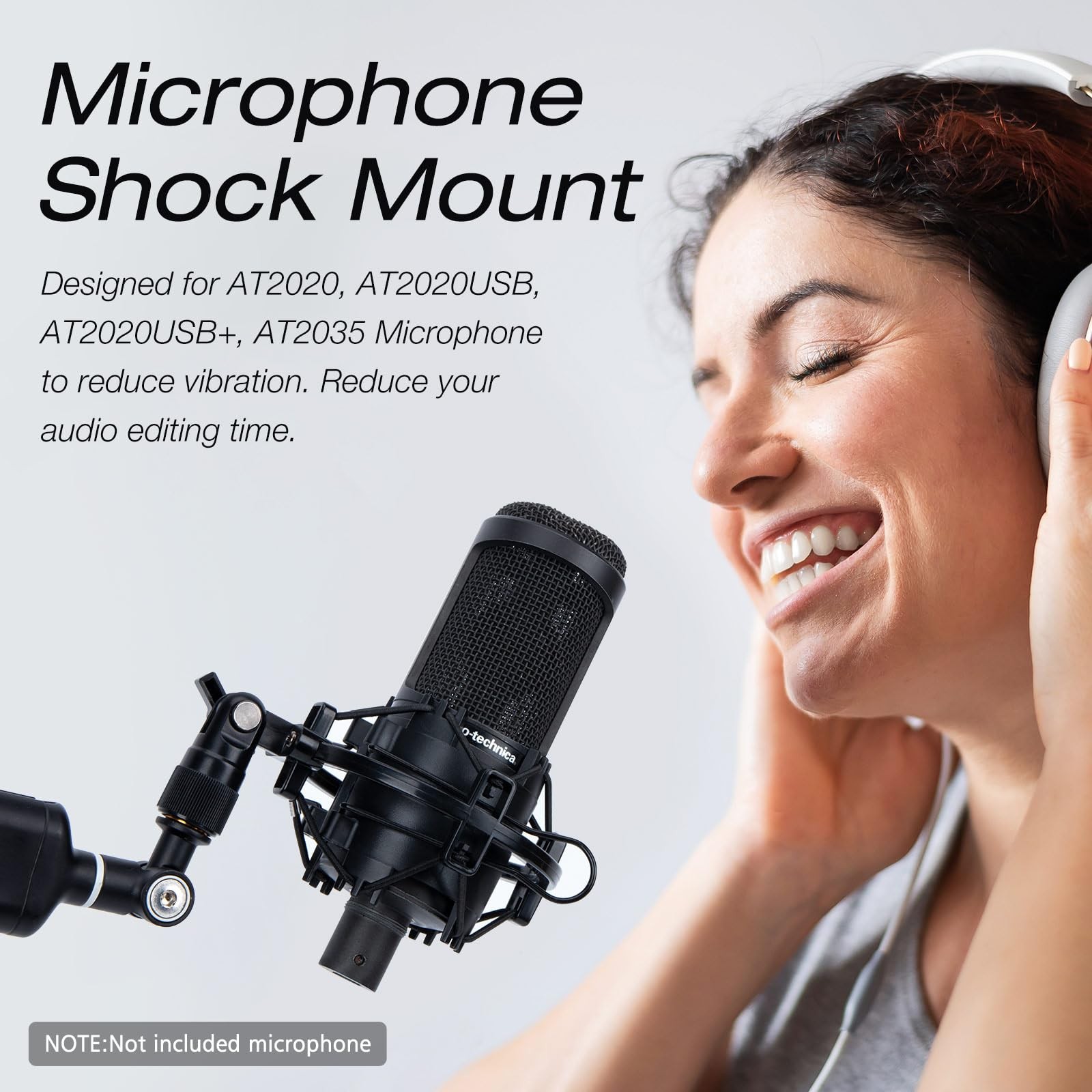 AT2020 Shock Mount, Microphone Shock Mount Reduces Vibration Noise for Audio ...