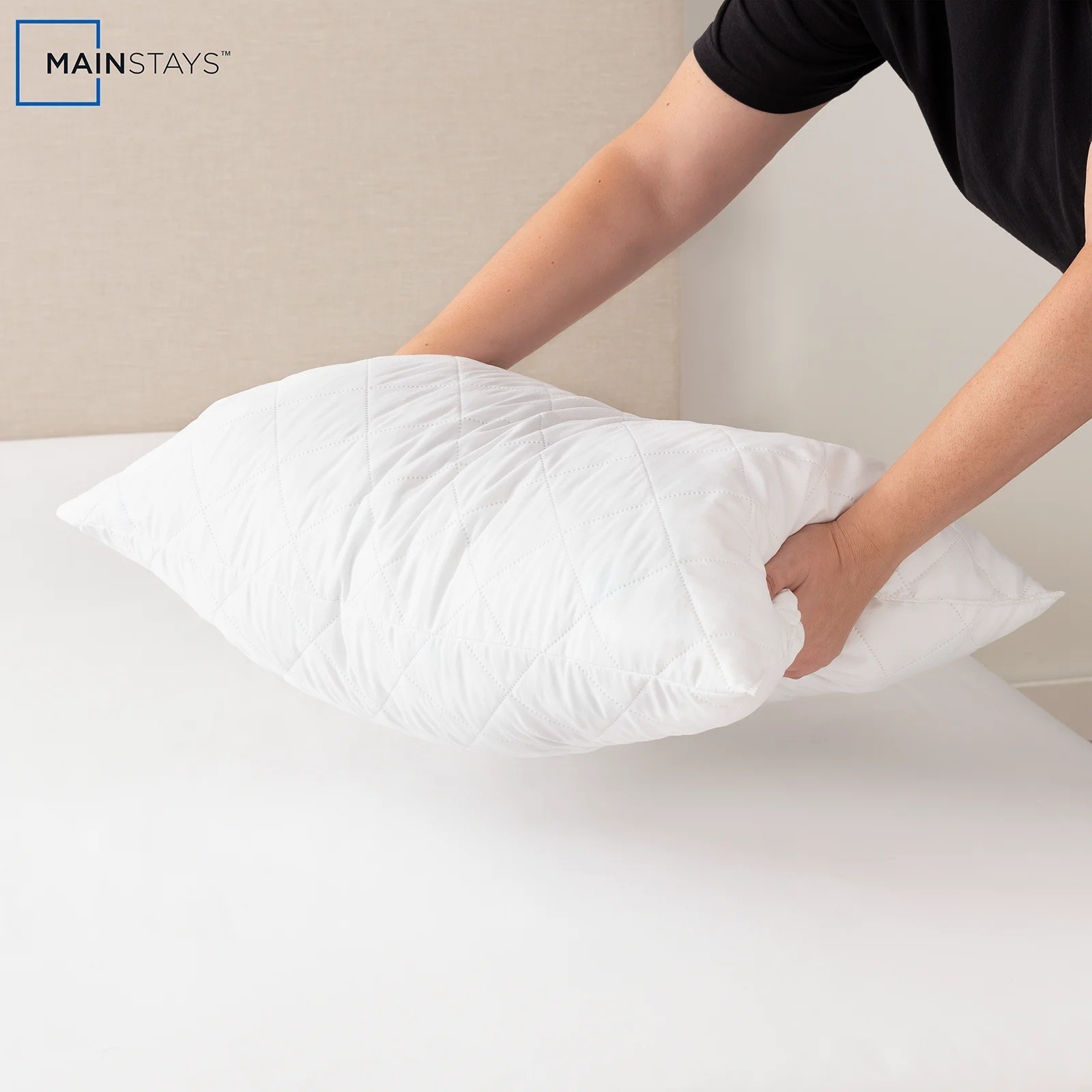 Mainstays™ Memory Foam Cluster Bed Pillow, Standard Queen