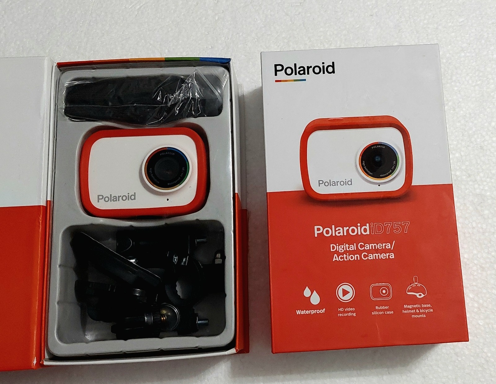 Polaroid ID757-RED-STK-4 Sport Action Camera 720p 18mp Waterproof (PACK of 2)