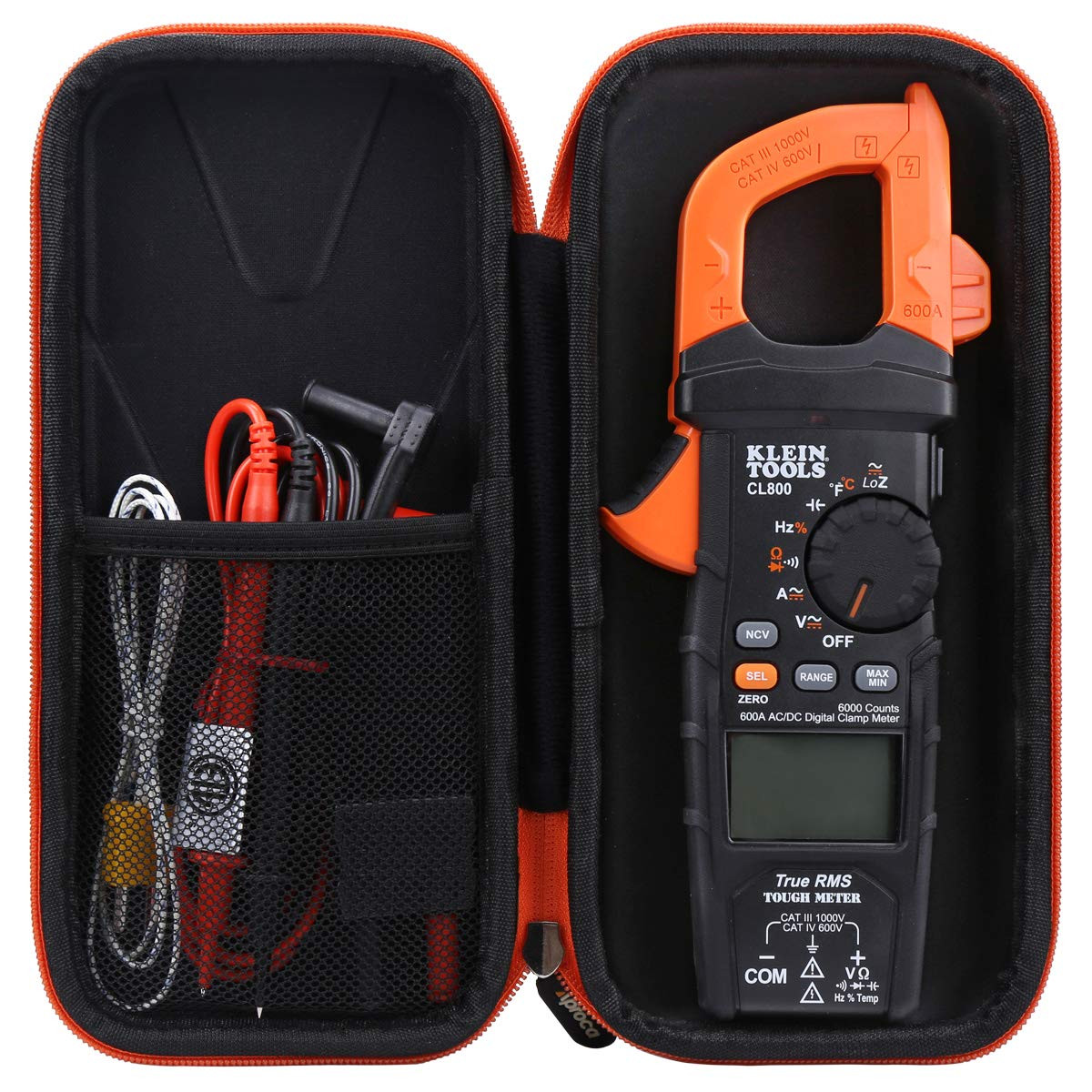 Hard Storage Carrying Case for Klein Tools CL800 Digital Clamp Meter