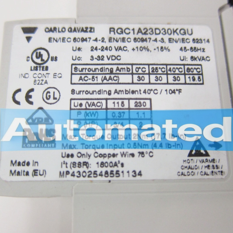 RGC1A23D30KGU Carlo Gavazzi Solid-state relay RGC1A23D30KGU