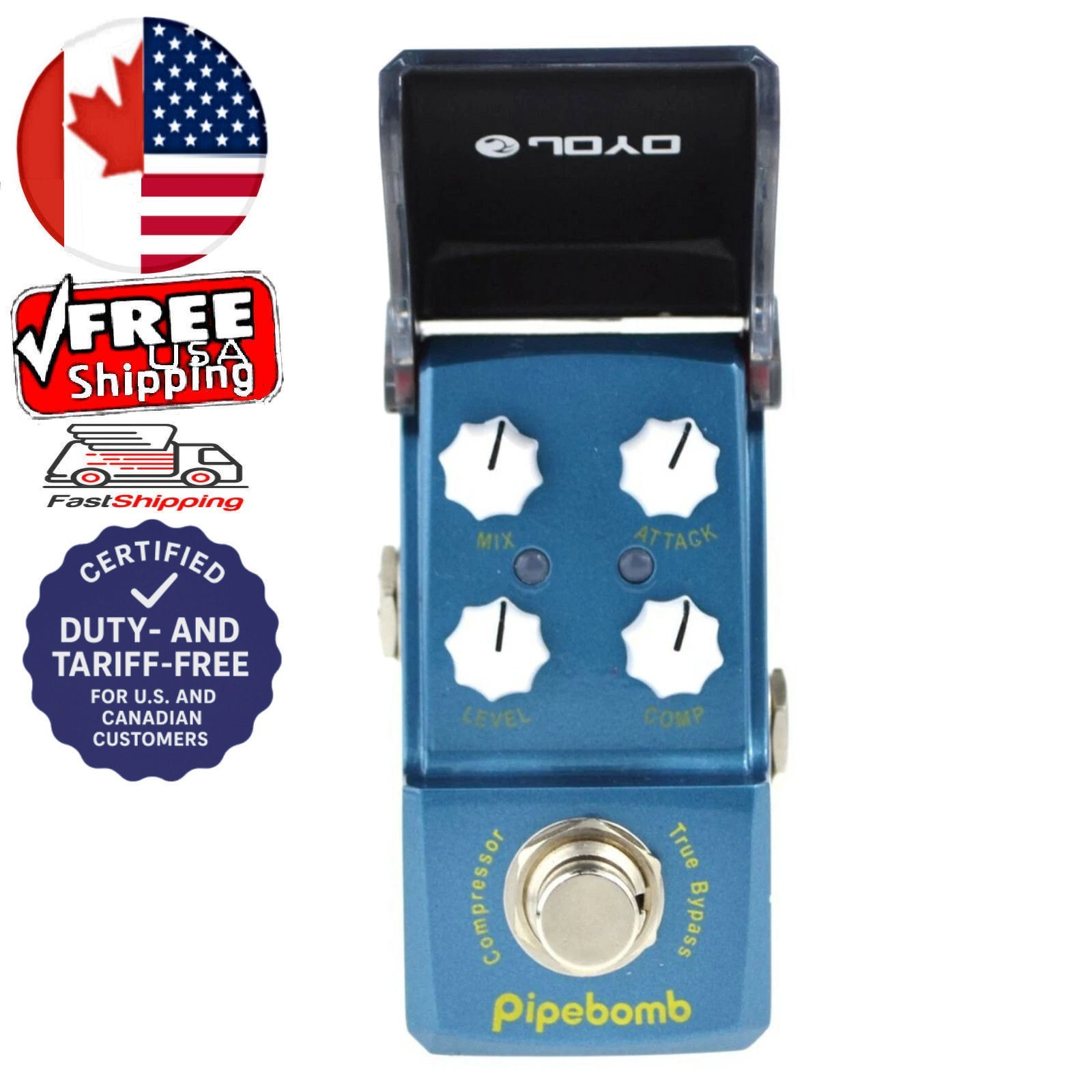 JOYO JF-312 Pipe Bomb Compressor Ironman Mini Guitar Effects Pedal