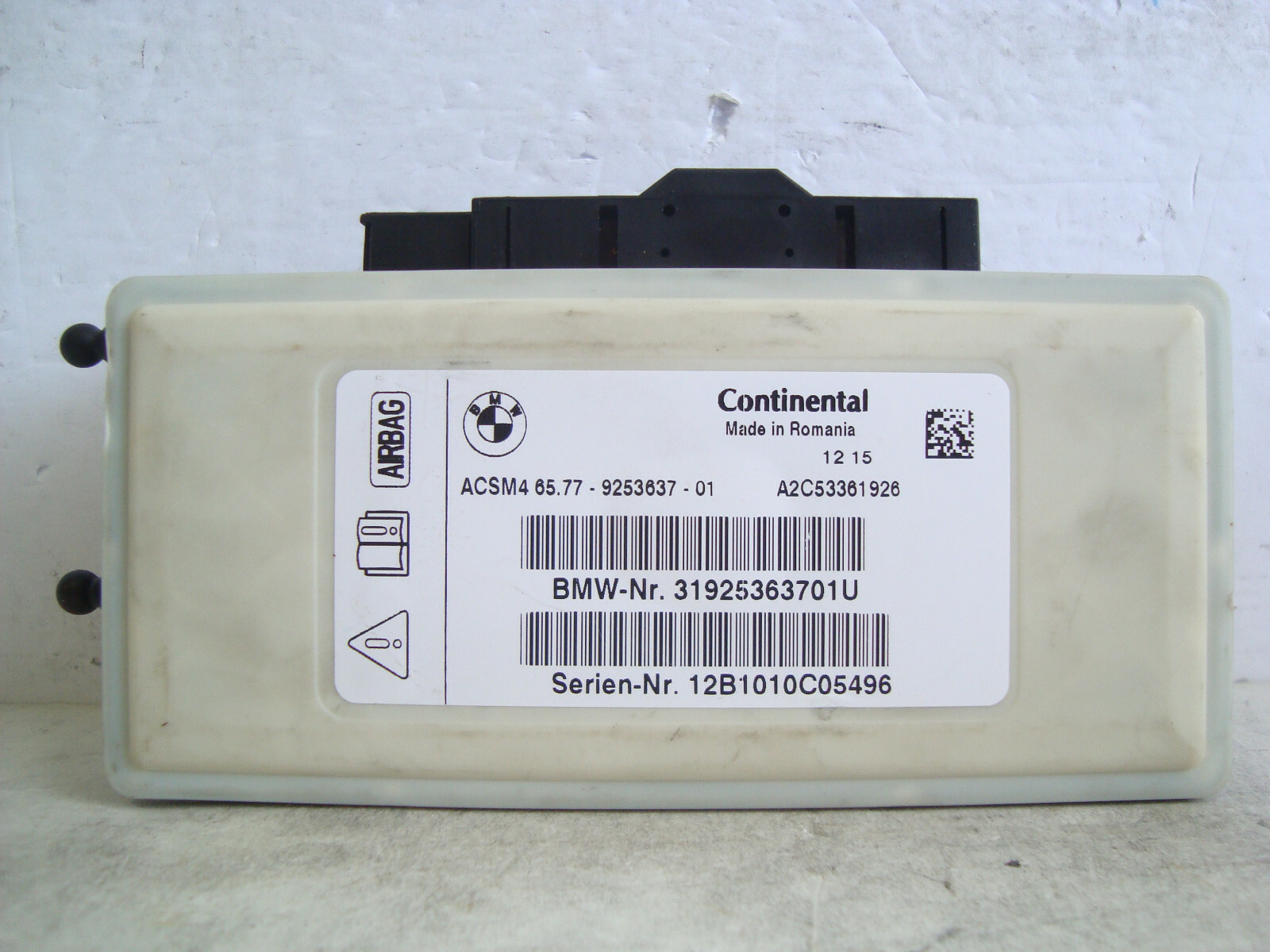 12 13 14 15 16 17 18 BMW 328i Safety Restraint SRS Control Module Computer OEM