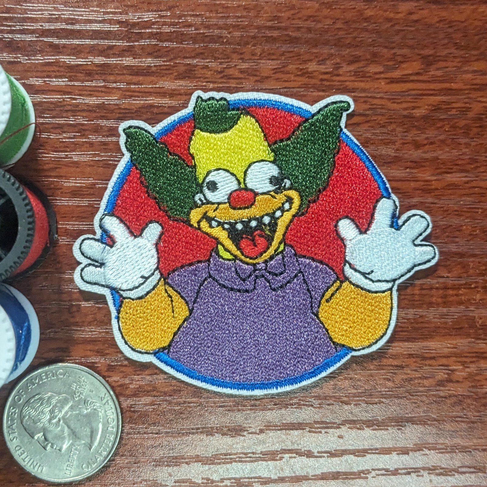 Krusty The Clown Simpsons Patch TV Cartoons Embroidered Iron On Patch 2.5x3"