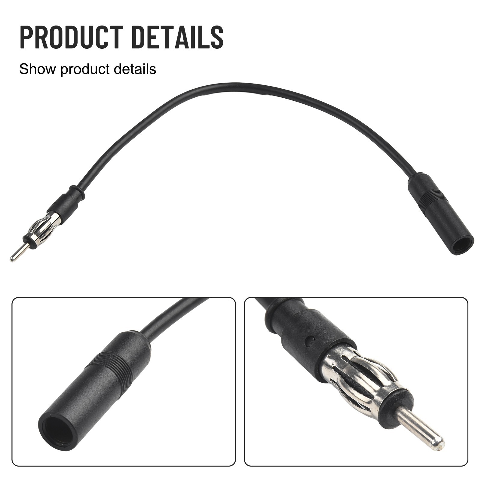 Cable Radio Wide Application Antenna Black Extension Cable Lightweight