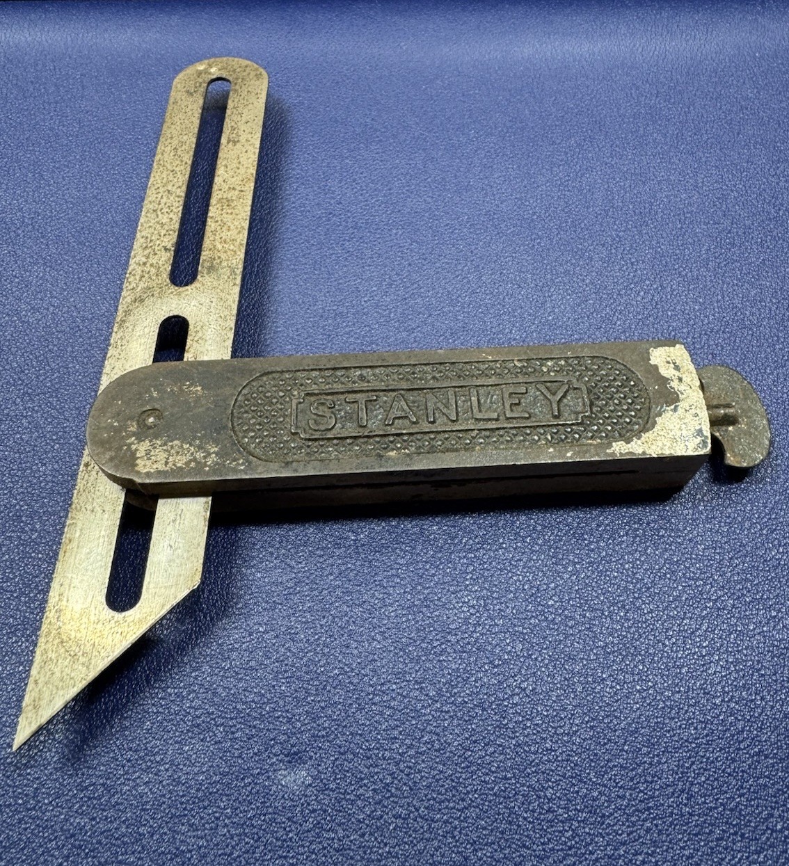 Square Antique Stanley Machinist Sliding T Bevel PAT 7-14-08 Made In USA