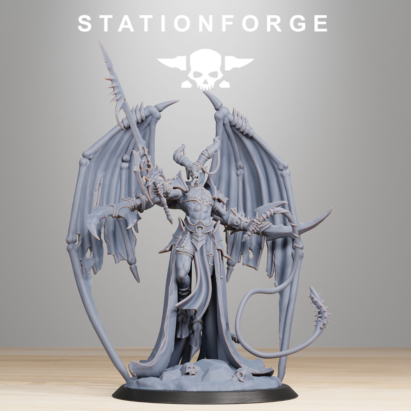 Corrupted Guard Demon Queen Grimdark 3D Printed Miniatures Station Forge 16k